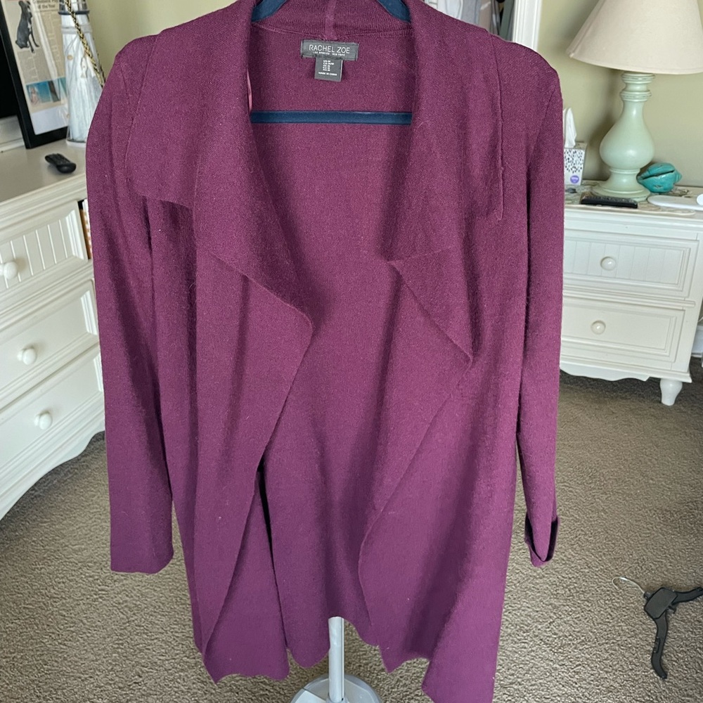 Rachel Zoe Eggplant Cardigan